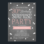 Invitation 30ème Anniversaire de l'invitation | de fête de<br><div class="desc">Cette 30ème invitation chic et élégante de fête d'anniversaire comporte un thème élégant de confettis avec la typographie moderne ; sur le tableau. Pour une invitation bien plus mémorable choisissez une forme découpée avec des matrices, un papier texturisé ou un double papier épais. Pendant une année customisée d'anniversaire, svp le...</div>