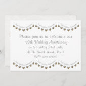 Invitation 30ème anniversaire de mariage perle bunting perle (Devant / Derrière)