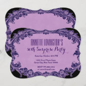 Invitation 30ème Cru pourpre V06G1 de fête d'anniversaire de (Devant / Derrière)