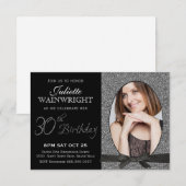 Invitation 30ème fête d'anniversaire de Faux de photo (Devant / Derrière)