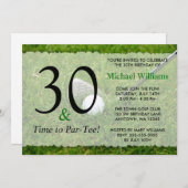 Invitation 30ème Fête d'anniversaire de golf (Devant / Derrière)