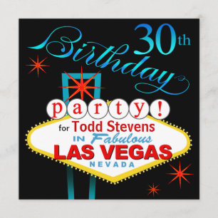 Invitation 30ème fête d'anniversaire de Las Vegas