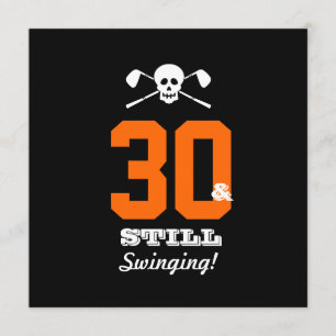 Invitation 30ème Golf de fête d'anniversaire - balançant