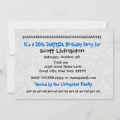 Invitation 30ème Modèle de minuit de fête d'anniversaire de (Dos)