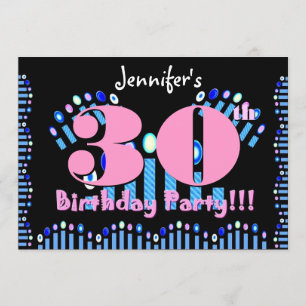 Invitation 30ème Modèle d'invitation de fête d'anniversaire