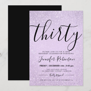 Invitation 30ème peinture moderne de parties scintillantes de