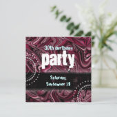 Invitation 30ème Rouge de ~ d'invitation de fête (Debout devant)