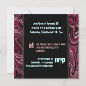 Invitation 30ème Rouge de ~ d'invitation de fête (Dos)