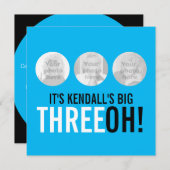 Invitation 30ème THREEOH bleu ciel ! (Devant / Derrière)