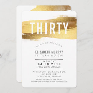 Invitation 30ème traçage ÉLÉGANT d'or de faux d'INVITATION