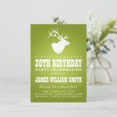 Invitation 30ème vert de chaux moderne de cerfs communs de (Debout devant)