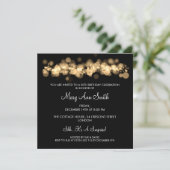 Invitation 30èmes lumières élégantes de Bokeh d'or de fête (Debout devant)