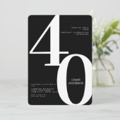 Invitation 30th, 40th, 50th, 60th, Birthday (Debout devant)