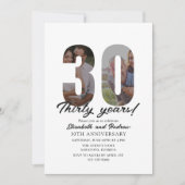 Invitation 30th Anniversary with Photo Minimalist (Devant)
