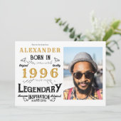 Invitation 30th Birthday 1996 Legend White & Gold Photo (Debout devant)