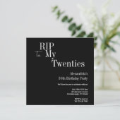 Invitation 30th Birthday RIP 20s Black and White Party (Debout devant)