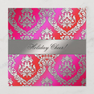 Invitation 311 Alonnah Damask Cherry Cake Metallic Gold