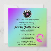 Invitation 311 Arc-en-ciel de Leopard Damask Améthyst (Dos)