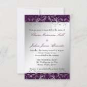 Invitation 311 argenté devinez l'aubergine de | (Dos)