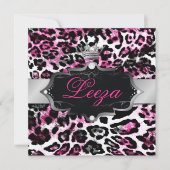 Invitation 311-Baroque Princess Black Pink Leopard Metallic (Devant)