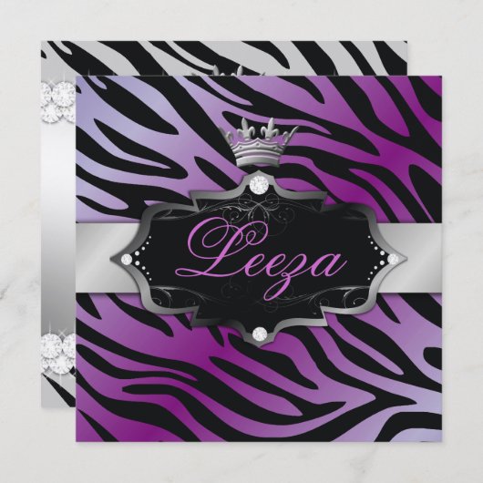 Invitation 311-Baroque Princess Premium Metallic (Devant / Derrière)