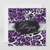 Invitation 311-Baroque princesse Purple Leopard Metallic (Devant)