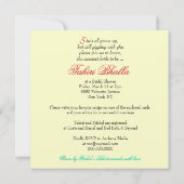 Invitation 311-Beauté indienne| Fête de l'mariée Turquoise Dr (Dos)