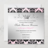 Invitation 311-Blackberry Precious Rose Damask | BABY SHOWER (Dos)