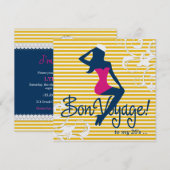 Invitation 311 Bombshell Silhouette BlueThème Nautique (Devant / Derrière)