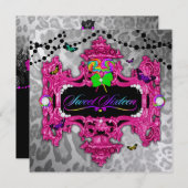 Invitation 311 Candy Wonderland Pink Leopard Metallic (Devant / Derrière)