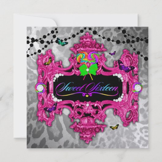 Invitation 311 Candy Wonderland Pink Leopard Metallic (Devant)
