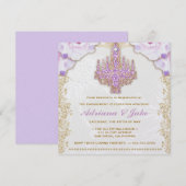 Invitation 311 Chandelier violet brillant Métallique (Devant / Derrière)