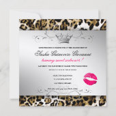 Invitation 311 Chic Brown Leopard Bow  | Or métallique (Dos)