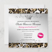 Invitation 311- Chic Brown Leopard Bow  | Sweet 16 (Dos)