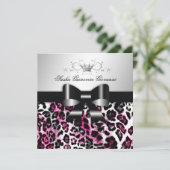Invitation 311 Chic Chic Hot Black n Pink Leopard Bow| Sweet  (Debout devant)