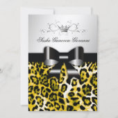 Invitation 311 Chic Leopard Bow Métallic Silve (Devant)