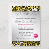 Invitation 311 Chic Leopard Bow Métallic Silve (Dos)