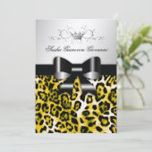 Invitation 311 Chic Leopard Bow Métallic Silve (Debout devant)