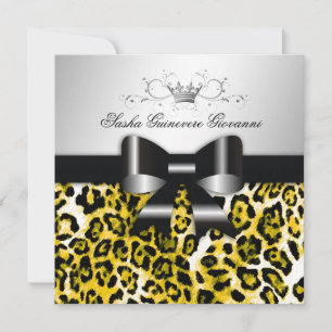 Invitation 311- Chic Leopard Bow Sweet 16