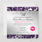 Invitation 311- Chic Lilac Leopard Bow| Sweet 16 (Dos)