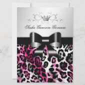 Invitation 311 Chic Pink Leopard Bow Métallic (Devant)