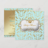 Invitation 311 Ciao Bella Golden Divine Blue Baby shower (Devant / Derrière)