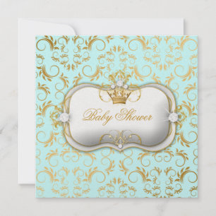 Invitation 311 Ciao Bella Golden Divine Blue Baby shower
