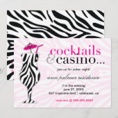 Invitation 311 Cocktails et Casino Zebra (Devant / Derrière)