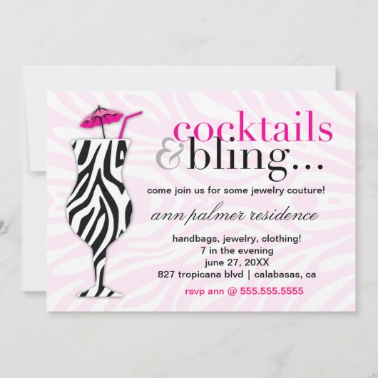 Invitation 311 Cocktails et zèbres bouillants (Devant)