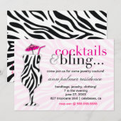 Invitation 311 Cocktails et zèbres bouillants (Devant / Derrière)