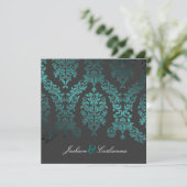 Invitation 311-Dashing Damask| Charbon Sea Garden (Debout devant)