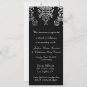 Invitation 311 Dashing Damask Faux Silver Custom (Dos)