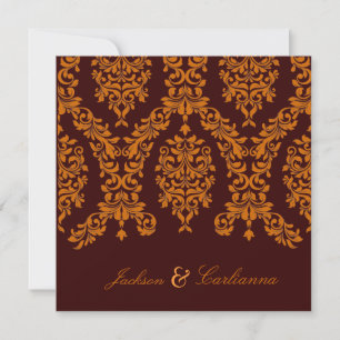 Invitation 311 Dashing Damask Fresh Orange 5,25x5,25
