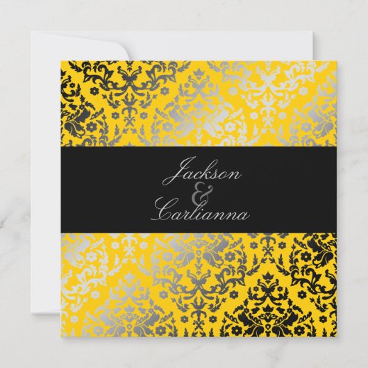 Invitation 311-Dazzling Damask Jaune Jacket (Devant)